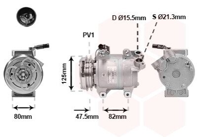 Компресор кондиціонера Van Wezel 3201K700