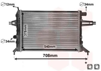 Радиатор, охлаждение двигателя Van Wezel 37002272
