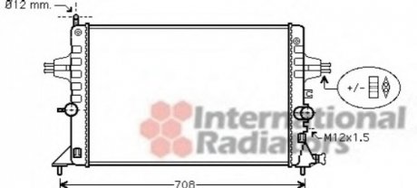 Радиатор, охлаждение двигателя Van Wezel 37002440