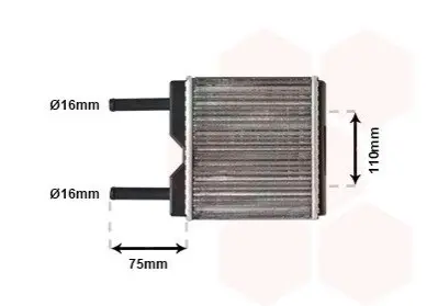 Радиатор печки Van Wezel 37006094