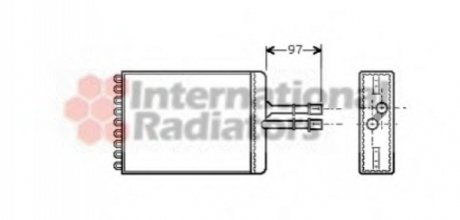 Радиатор печки Opel Vectra B 1.6-2.5/2.0-2.2DTI 95-03 Van Wezel 37006216 (фото 1)