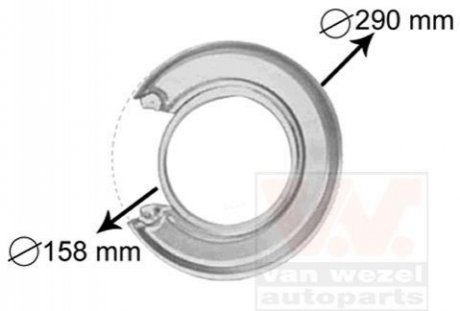 Защита тормозного диска Van Wezel 3765373