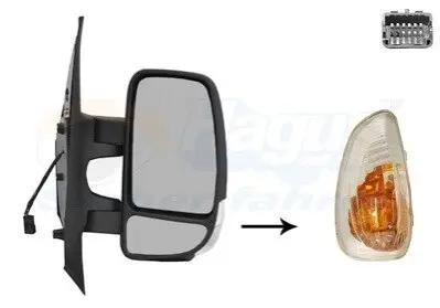 Зеркало наружное Van Wezel 3799802