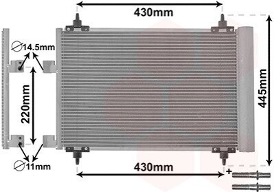 Радіатор кондиціонера Van Wezel 40005215