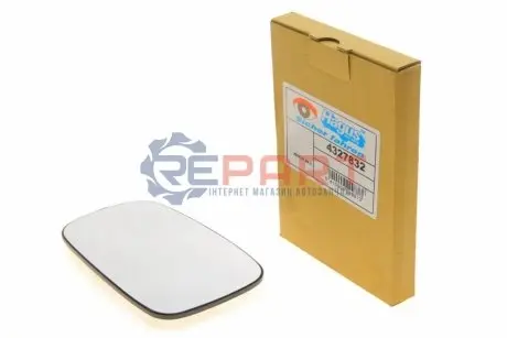 Скло дзеркала Renault Clio III/Megane II 02- (R) Van Wezel 4327832