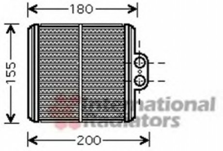 Радиатор печки Van Wezel 52006093