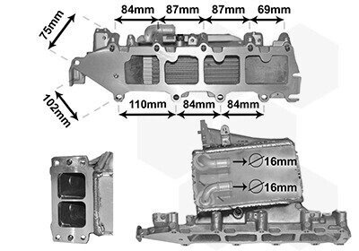 Радіатор інтеркулера Audi A3/Seat Leon/Skoda Kodiaq/Octavia 1.6/2.0TDI 12- Van Wezel 58004361