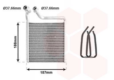 Радиатор отопителя VOLKSWAGEN PASSAT B7 (362, 365) (10-) Van Wezel 58006416 (фото 1)