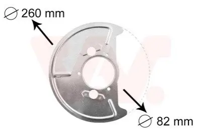 Отражатель, диск тормозного механизма Van Wezel 5870371