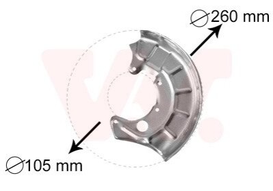 Захист гальмівного диску Van Wezel 5880371