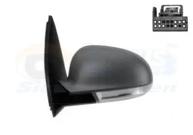 Дзеркало заднього виду (під фарбування) VW Golf V 03-09 (L) (електро/підігрів/з повор.) Van Wezel 5894805