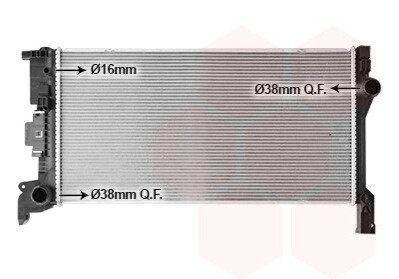 Радіатор охолодження двигуна VOLVO S60/S90/XC60 Van Wezel 59012703