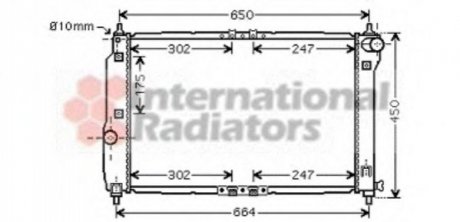 Радиатор охлаждения CHEVROLET AVEO (T250, T255) (05-) 1.4 i 16V (выр-во) Van Wezel 81002067