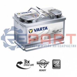 Аккумулятор 70Ah-12v Start-Stop Plus AGM (278х175х190), R, EN 760 VARTA 570 901 076