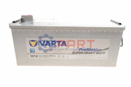 Акумуляторна батарея 180Ah/1000A (513x223x223/+L/B00) Promotive SHD M18 VARTA 680108100A722