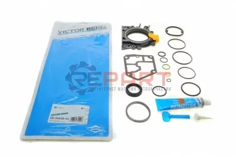 Комплект прокладок двигуна (низ) AUDI A3, A4 B7, A6 C6 CHRYSLER SEBRING DODGE AVENGER, CALIBER, JOURNEY JEEP COMPASS, PATRIOT MITSUBISHI GRANDIS, LANCER VIII, OUTLANDER II 1.9D/2.0D 10.01 VICTOR REINZ 083503802 Купити в Україні