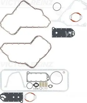 Комплект прокладок двигуна (низ) AG CHEM A-2800, 1703, 1803, 004, 1804, 1844 AGCO R42, R62 CASE IH 1660, 721, 821, 8910, 8920, 8930, 8940, 8950, 9110, 9210, 9230, 9240, 9310, 9330, 7110, 7120 VICTOR REINZ 084145501