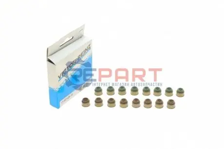 Фото Сальник клапана (впуск/випуск) Toyota Avensis/Corolla/Rav4 1.4/1.6/1.8 99-12 (к-кт 16шт.) VICTOR REINZ (125312802) зображення 1