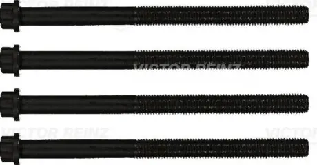 Комплект болтів ГБЦ (4шт) CLAAS 870 HITACHI ZW310 MERCEDES 1635 S, 1835 LS, 1840 LS, 1843 LS, 2535 LS, 2540 LS, 2543 LS, 1836 LS, LLS, 1840 LS, LLS, 1843 LS, LLS, 2035 S, 2036 S, LS, 2040 S VICTOR REINZ 143206901