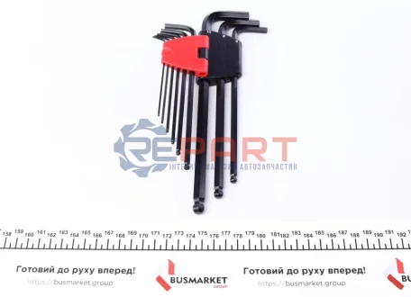 Набір ключів Г-под. Hex 1,5-10 мм VIGOR V4942 Купити в Україні