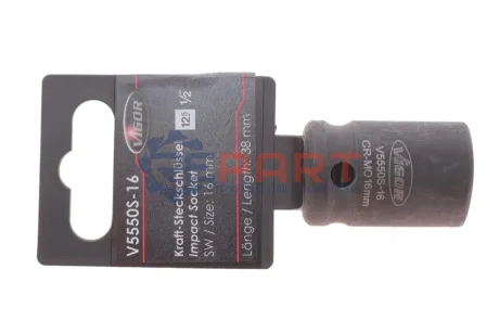 Адаптер ударний HEX (1/2, 16mm) VIGOR V5550S-16