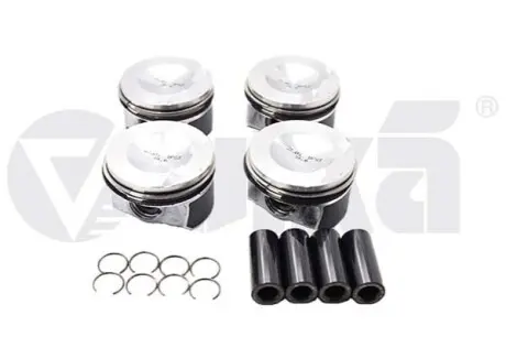 Поршень в комплекті; 2.0T; чорна шпилька; 4 ШТ/КОМПЛЕКТ; +0.25MM Vika 11071701701 Купити в Україні