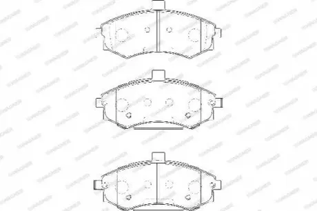 Колодки гальмівні (передні) Hyundai Elantra 00-06/Matrix 01-10/Kia Cerato 04-09 WAGNER WBP24031A Купити в Україні