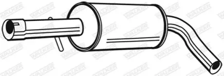 Глушник вихлопної системи середній AUDI TT 1.8 10.98-06.06 WALKER 22719