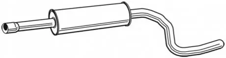 Глушник вихлопної системи середній AUDI A2 1.4 02.00-08.05 WALKER 23167