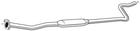 Глушник вихлопної системи середній PEUGEOT 207 1.4 02.06-10.13 WALKER 23215