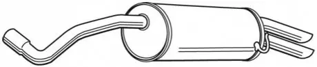 Глушник вихлопної системи задній SKODA ROOMSTER, ROOMSTER PRAKTIK 1.2D-1.9D 03.06-05.15 WALKER 23333