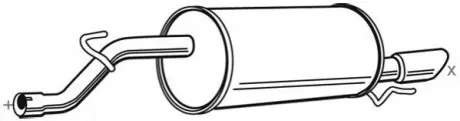 Глушник вихлопної системи задній OPEL CORSA D 1.7D 08.06-08.14 WALKER 23381