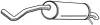 Глушитель выхлопной системы задний SEAT IBIZA III, IBIZA IV, IBIZA IV SC, IBIZA IV ST SKODA FABIA II VW POLO IV 1.4/1.4LPG/1.6LPG 05.06-05.15 WALKER (23408) изображение 1