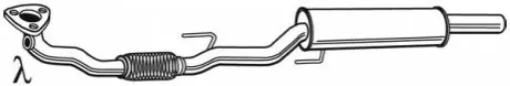 Глушник вихлопної системи середній VW FOX 1.4 04.05-12.09 WALKER 23665
