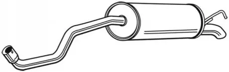 Глушник вихлопної системи задній SKODA ROOMSTER, ROOMSTER PRAKTIK 1.2/1.6 09.06-05.15 WALKER 24060