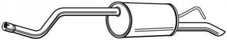 Глушник вихлопної системи задній SKODA ROOMSTER, ROOMSTER PRAKTIK 1.2 05.06-05.15 WALKER 24061