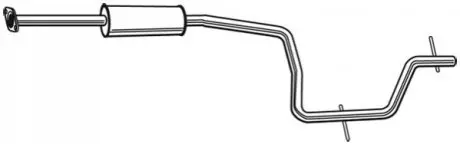 Глушник вихлопної системи середній FORD GALAXY II, MONDEO IV, S-MAX 1.6-2.0LPG 05.06-06.15 WALKER 24127