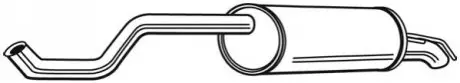 Глушник вихлопної системи задній SKODA ROOMSTER, ROOMSTER PRAKTIK 1.2/1.6 09.06-05.15 WALKER 24136