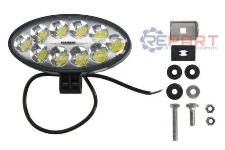 Робоча лампа (LED, 12/24В, 35Вт, 4000лм, кількість LED діодів: 10, довжина: 176мм, висота: 87мм, глибина: 86мм, довжина провода: 0,5м, фокусоване світло) Wesem CRV1N5360100