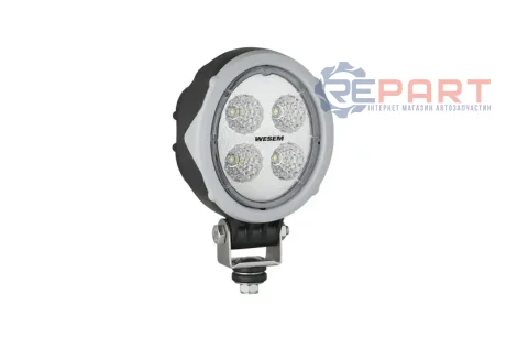 Робоча лампа (LED, 12/24В, 18Вт, 1500лм, кількість LED діодів: 4, довжина: 104мм, висота: 120мм, глибина: 81мм, довжина провода: 0,5м, алюмінієвий корпус пластикова рама) Wesem CRV2A4960001