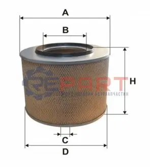 Фільтр повітряний - фільтруючий елемент (x255) MERCEDES LK/LN2, MK, NG, SK 5958-18273 08.73-12.98 WIX FILTERS 42357E