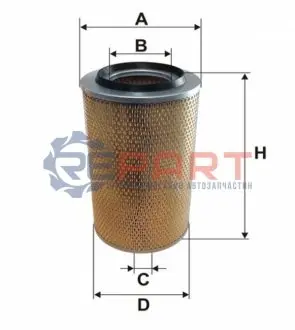 Фото Фільтр повітряний MAN L 2000/DAF F 2500 86- WIX FILTERS (46541E) зображення 1