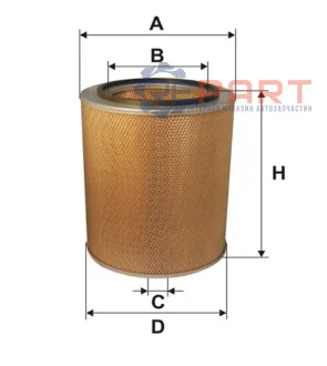 - фільтруючий елемент (x370) VOLVO B10, B6, N10, N12, NL 5480/9600/11980 01.73 WIX FILTERS 46547E