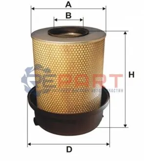 - фільтруючий елемент (x409) MERCEDES ACTROS 11946 04.96 WIX FILTERS 93124E