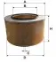 Фото Фільтр повітря - фільтруючий елемент (x261) MERCEDES ACTROS, AXOR 11946/11967 04.96 WIX FILTERS (93160E) зображення 1