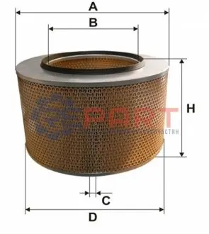 Фільтр повітря - фільтруючий елемент (x261) MERCEDES ACTROS, AXOR 11946/11967 04.96 WIX FILTERS 93160E Купити в Україні