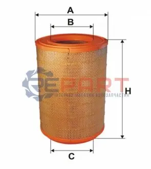 Фільтр повітря - фільтруючий елемент (x465) SCANIA 4, G I, P I, R I, T 8867-14190 05.95-05.19 WIX FILTERS 93181E
