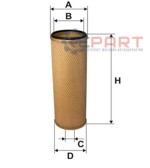 Фільтр повітря - фільтруючий елемент (x361) WIX FILTERS 93343E
