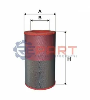 Фільтр повітряний VOLVO A30D BMC 1142 ACB, 1142 ACX, 935 FDB, 935 FDE, 935 FTB, 935 FTE, 938, 938 EDB, 938 EDE, 938 ETB, 938 ETE, 940 EDB, 940 EDE KAMAZ 5490, 6580, 65801, 65802, 65806 WIX FILTERS 93382E