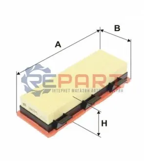 Фото Фільтр повітряний Renault Kangoo 1.9D (на клямках) WIX FILTERS (WA6375) зображення 1